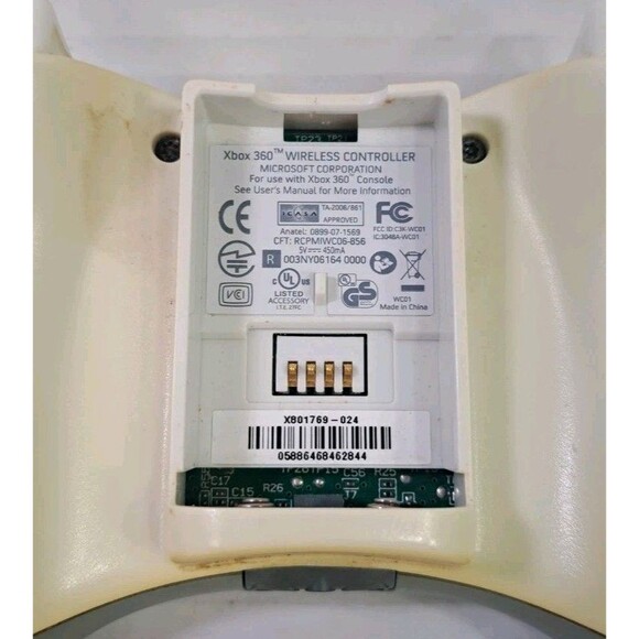 Microsoft Xbox 360 Wired Controller White OEM Genuine Tested Works Discolored - Picture 8 of 8